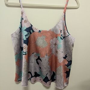 fab'rik Floral Print Cami Top - Pink, Blue, Cream